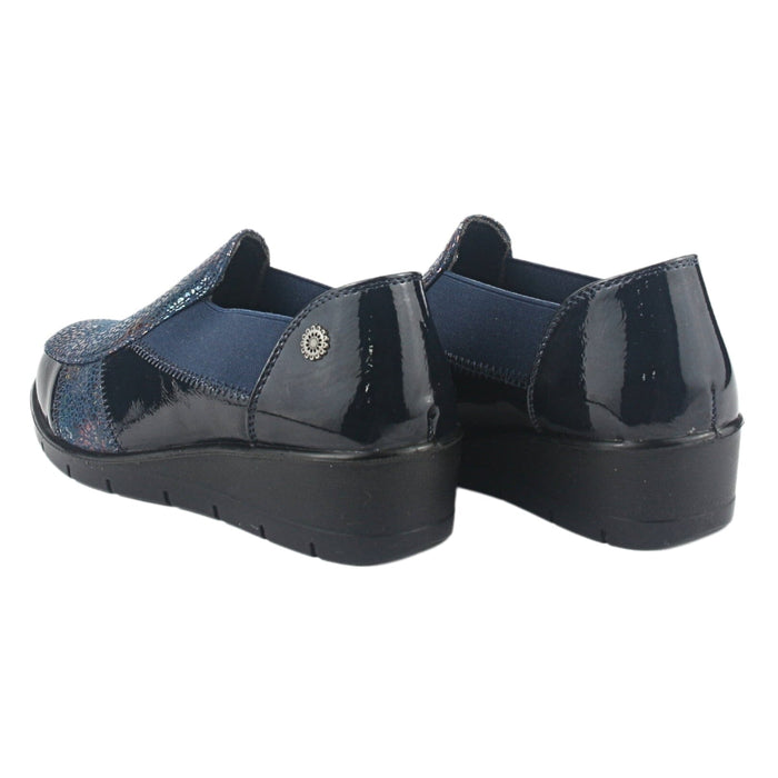 Zapato Chalada Mujer Olga-1 Azul Marino Casual Mocasines Taco Chalada