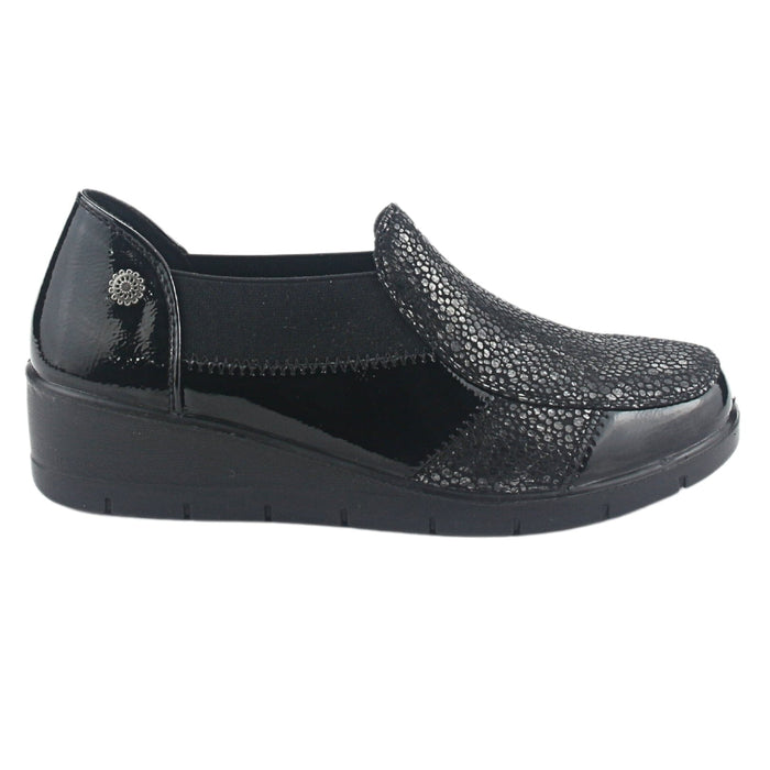Zapato Chalada Mujer Olga-1 Negro Casual Mocasines Taco Chalada