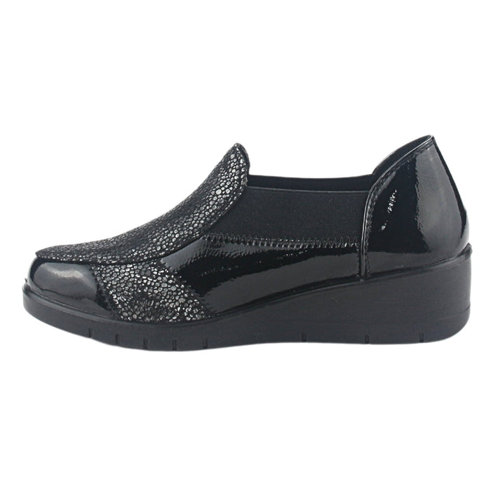 Zapato Chalada Mujer Olga-1 Negro Casual Mocasines Taco Chalada