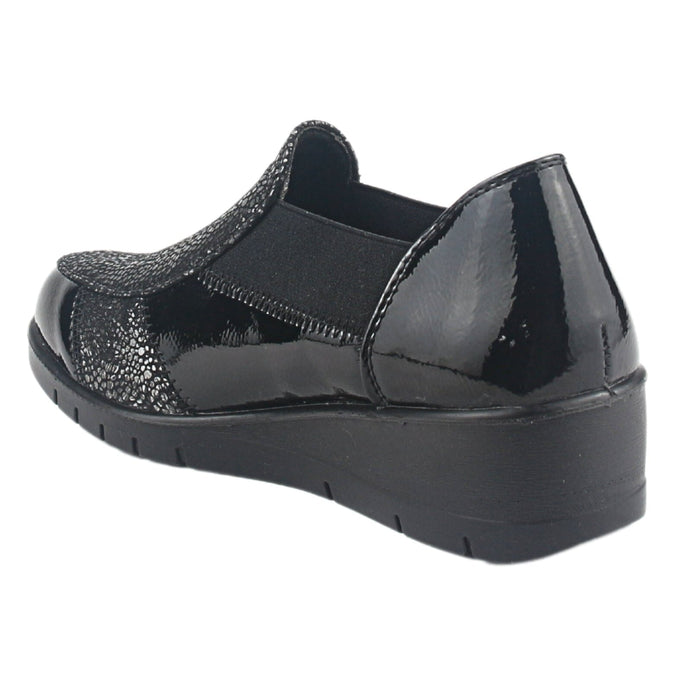Zapato Chalada Mujer Olga-1 Negro Casual Mocasines Taco Chalada