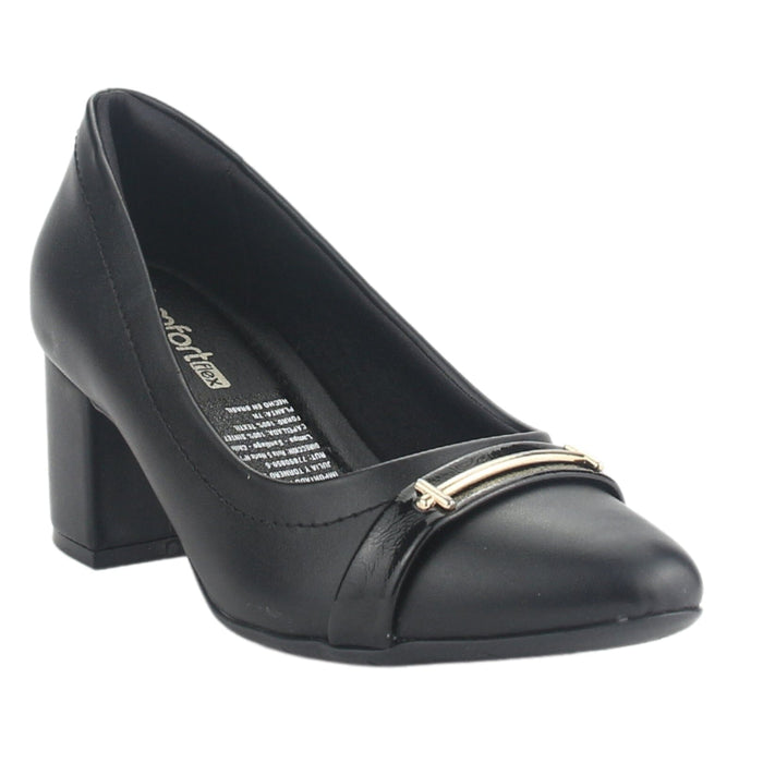 Zapato Comfortflex Mujer 2454322 Negro Casual Tacones Altos Comfortflex