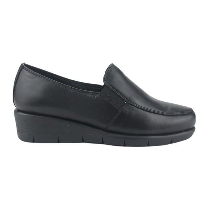 Zapato de Cuero Chalada Mujer Calafate-1 Negro Casual Mocasines Taco Chalada