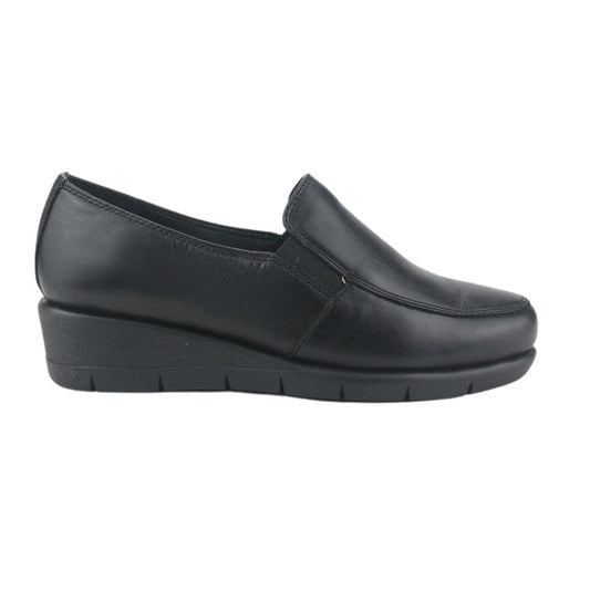 Zapato de Cuero Chalada Mujer Calafate-1 Negro Casual Mocasines Taco Chalada