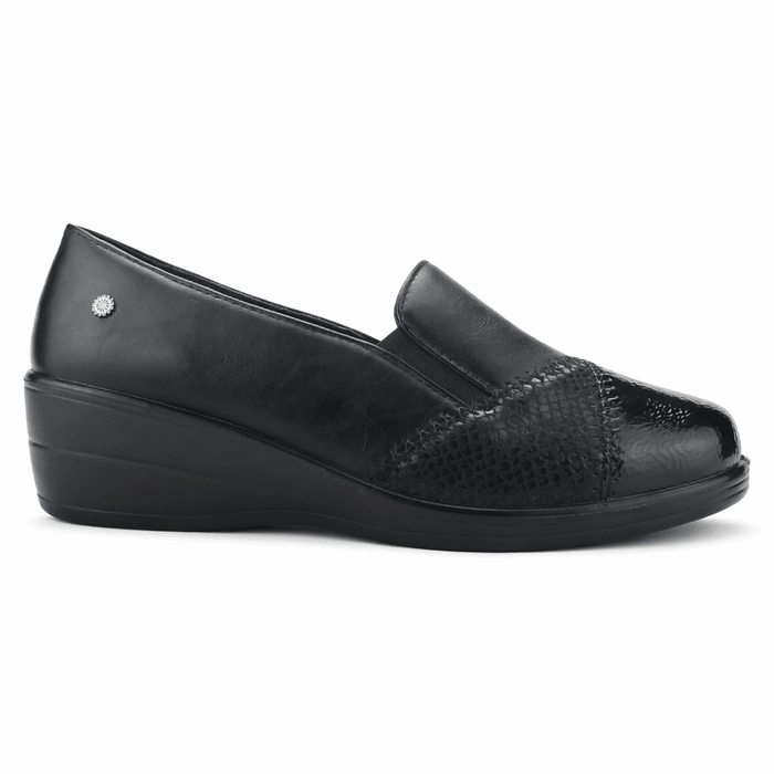 Zapato Negro Mujer Casual Chalada Osny Zapatos planos Chalada