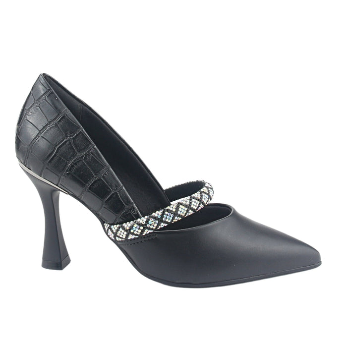 Zapato Ramarim Mujer 2418103 Negro Casual Tacones Altos Ramarim