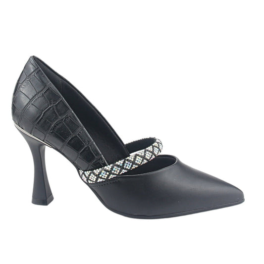 Zapato Ramarim Mujer 2418103 Negro Casual Tacones Altos Ramarim